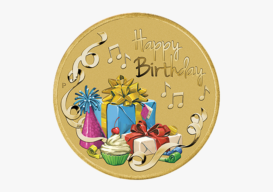 2019 Happy Birthday Stamp And Coin Cover Product Photo - Happy Birthday Gold Coin, Transparent Clipart