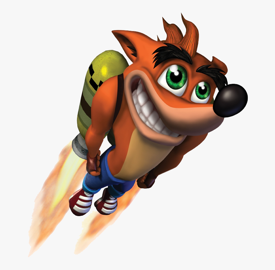 Crash Bandicoot With Jet Pack, Transparent Clipart