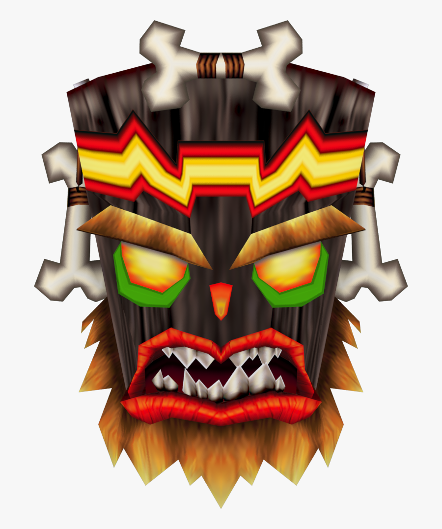 #crashbandicoot #ukauka #crash #mask #woodoo #bones - Trippie Redd Uka Uka, Transparent Clipart