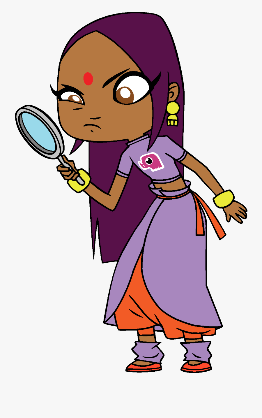 Sally Bollywood Holding A Magnifying Glass - Sally Bollywood Sally, Transparent Clipart
