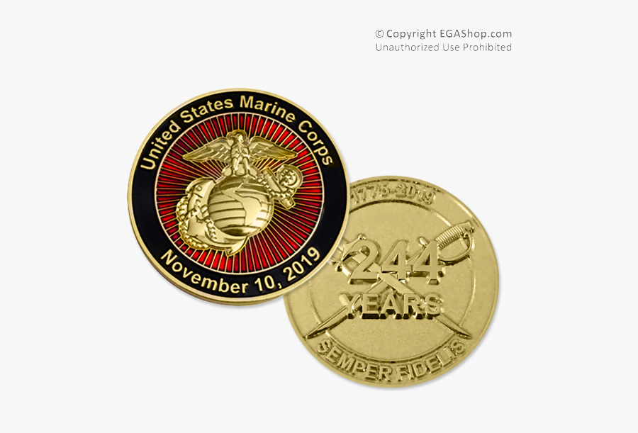 Marine Corps Birthday Coin - Coin, Transparent Clipart