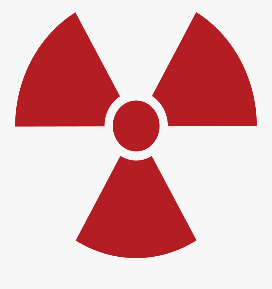 Nuclear Weapon Radioactive Decay Icon - Radioactive Symbol In Red, Transparent Clipart