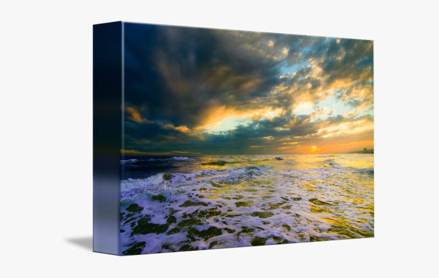 Transparent Heavenly Clouds Clipart - Stormy Sunset At Beach, Transparent Clipart