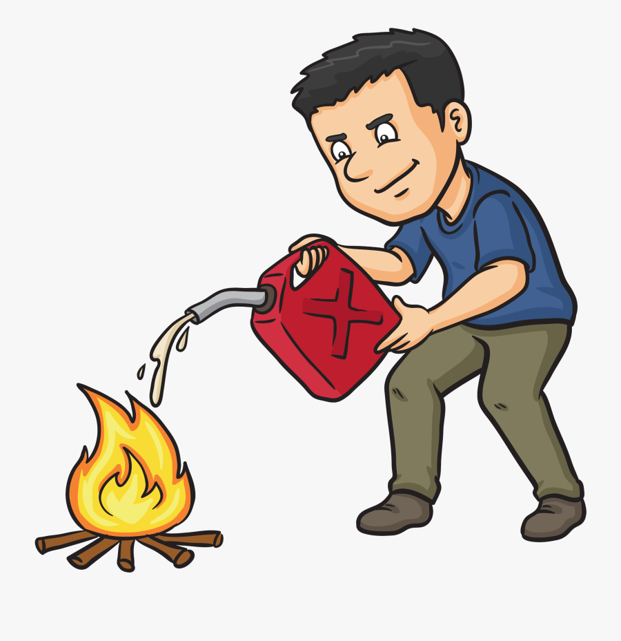 Adding Fuel To A Fire, Transparent Clipart