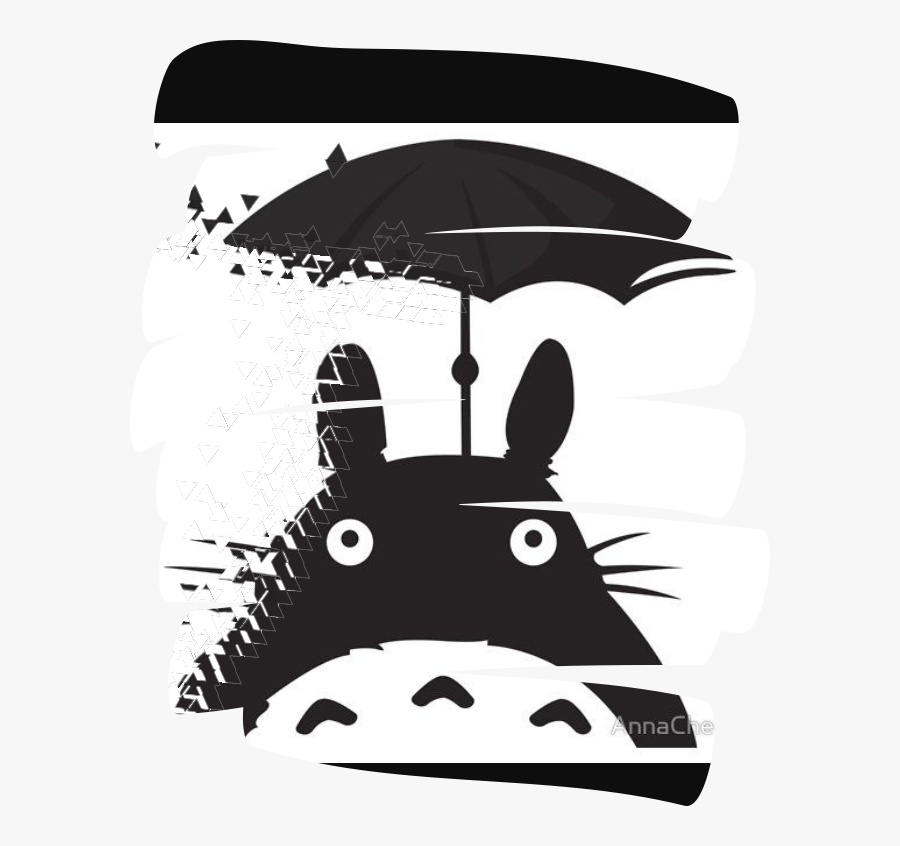 Transparent My Neighbor Totoro Png - Totoro Black And White, Transparent Clipart