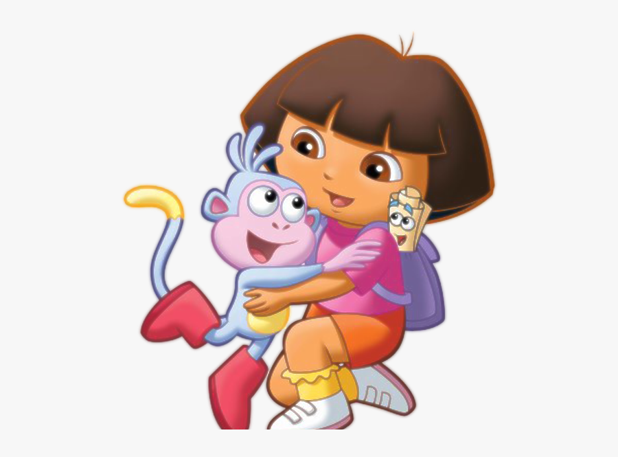 Dora The Explorer With Boots - Dora And Boots Hug, Transparent Clipart