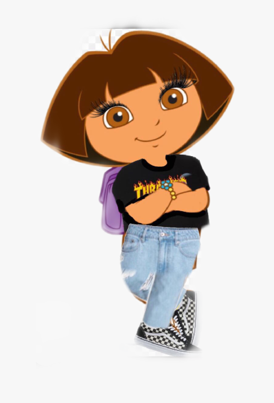 Idk Wtf I Did But I Did It - Dora As A Vsco Girl, Transparent Clipart