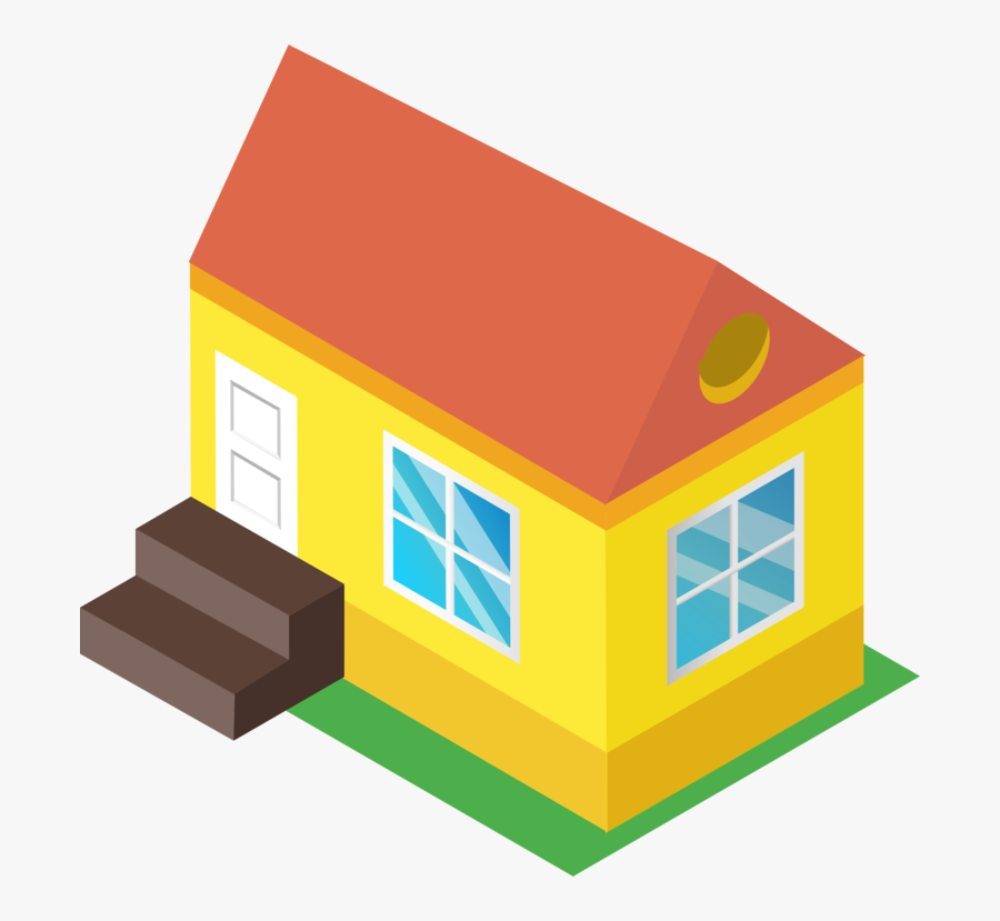 House,roof,real Estate - Isometric House Png, Transparent Clipart