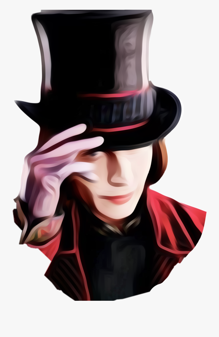 Willy Wonka Cartoonized Sticker - Wonka Charlie And The Chocolate Factory, Transparent Clipart