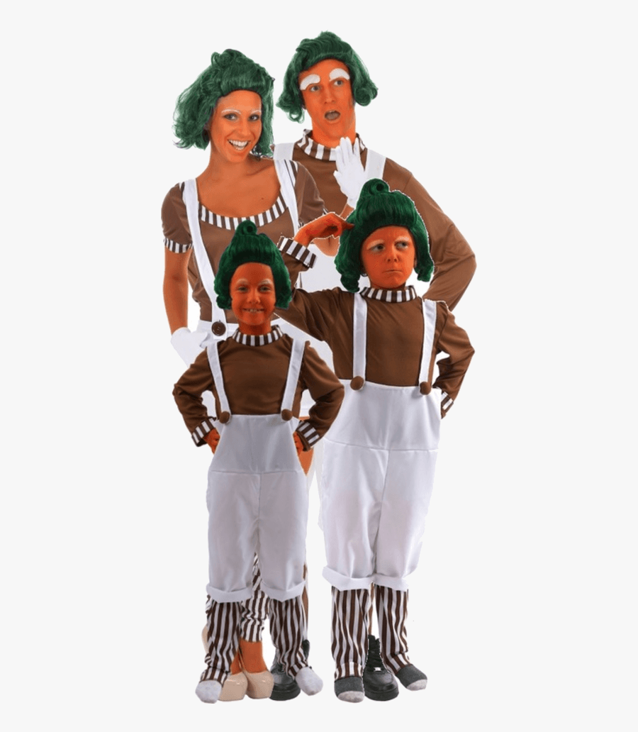 Clip Art Costume Party Willy Wonka - Oompa Loompa Family Costume, Transparent Clipart