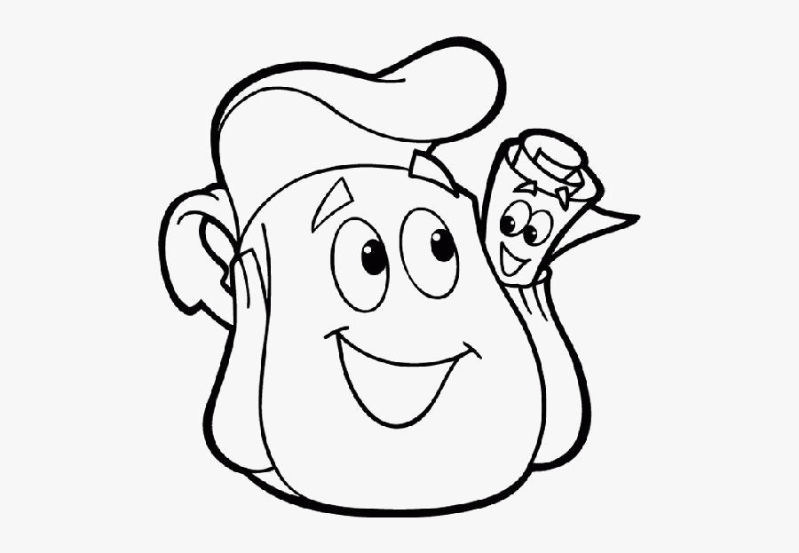 Explorer Drawing Dora Transparent Png Clipart Free - Line Art, Transparent Clipart