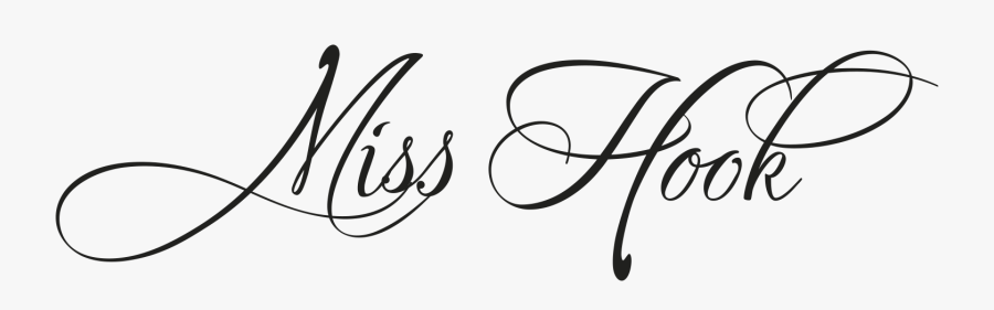 Miss Hook - Calligraphy, Transparent Clipart