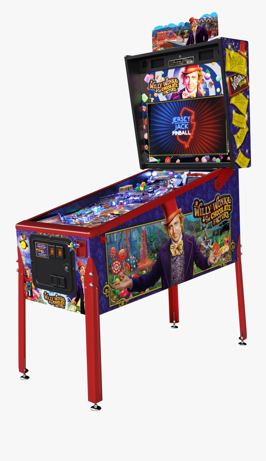 Willy Wonka Pinball Machine, Transparent Clipart