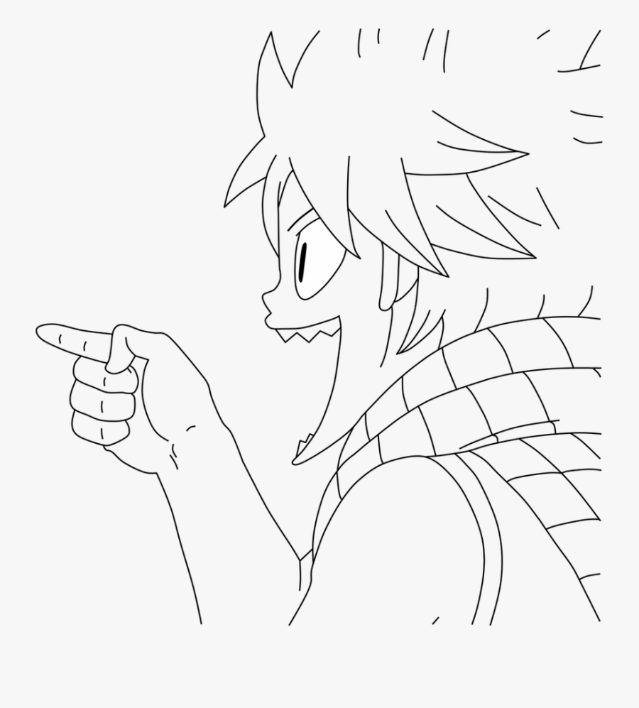 Finger Pointing Down Lineart - Line Art, Transparent Clipart