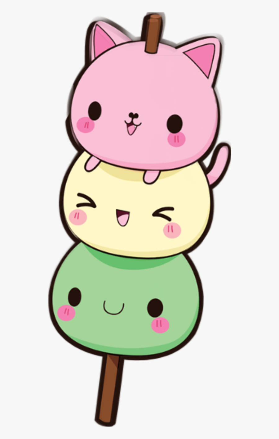 #dumpling #dango #kawaii #cats - Kawaii Drawings, Transparent Clipart