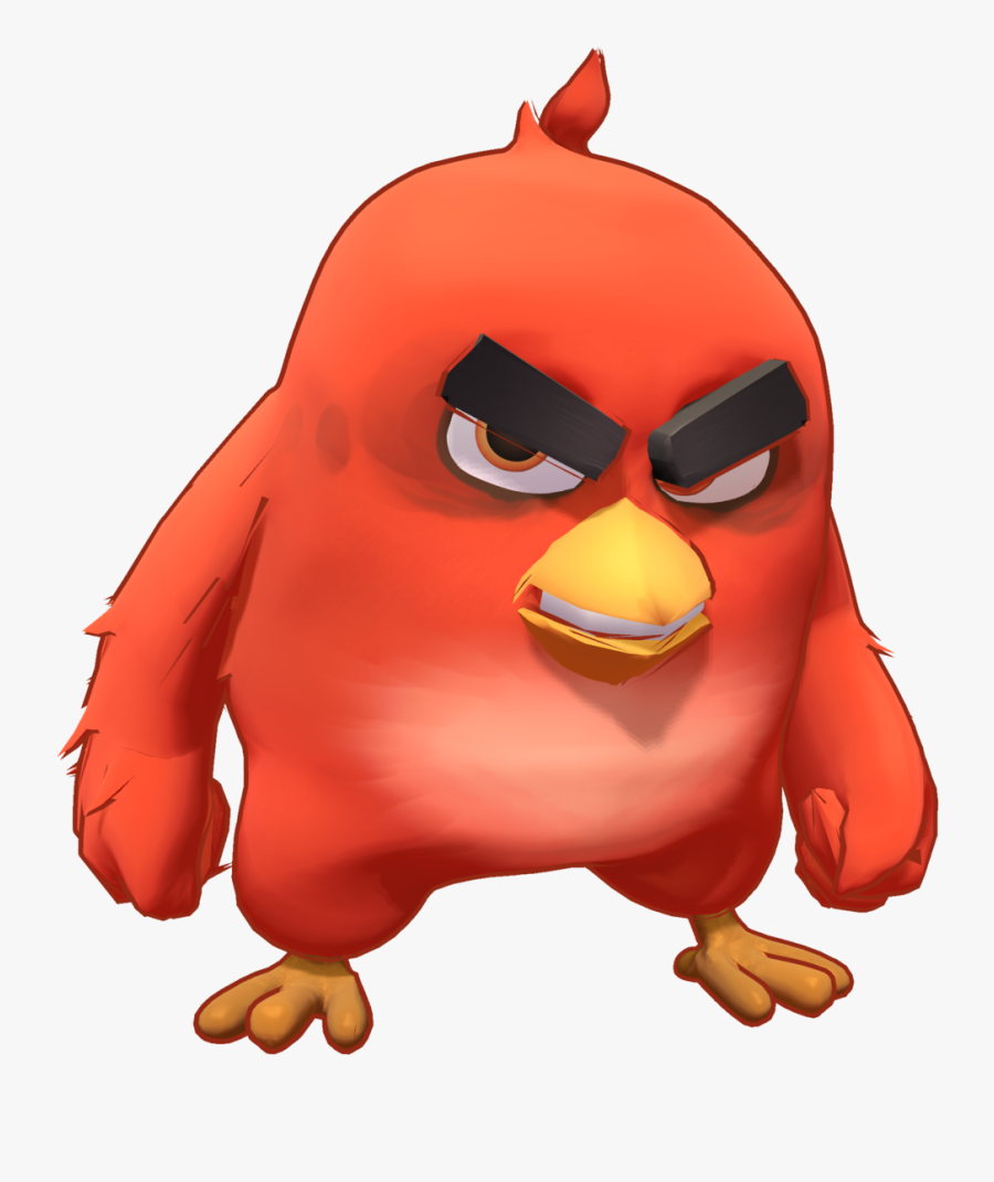 Mmd Angry Birds Red Fire Model Preview2 By - Angry Cartoon 3d, Transparent Clipart