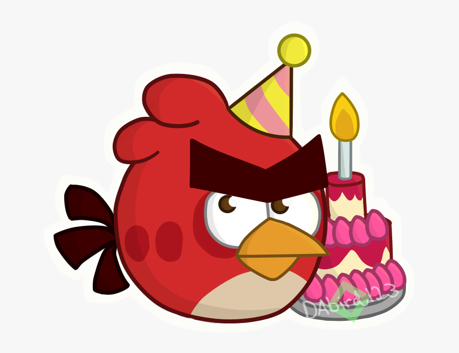 6th Anniversary Red By Crystalstars350 - Red Angry Birds Birthday, Transparent Clipart