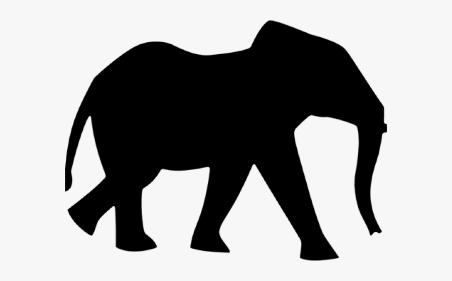 Asian Elephant Clipart Umbrella Silhouette - Silhouette Of An Elephant, Transparent Clipart