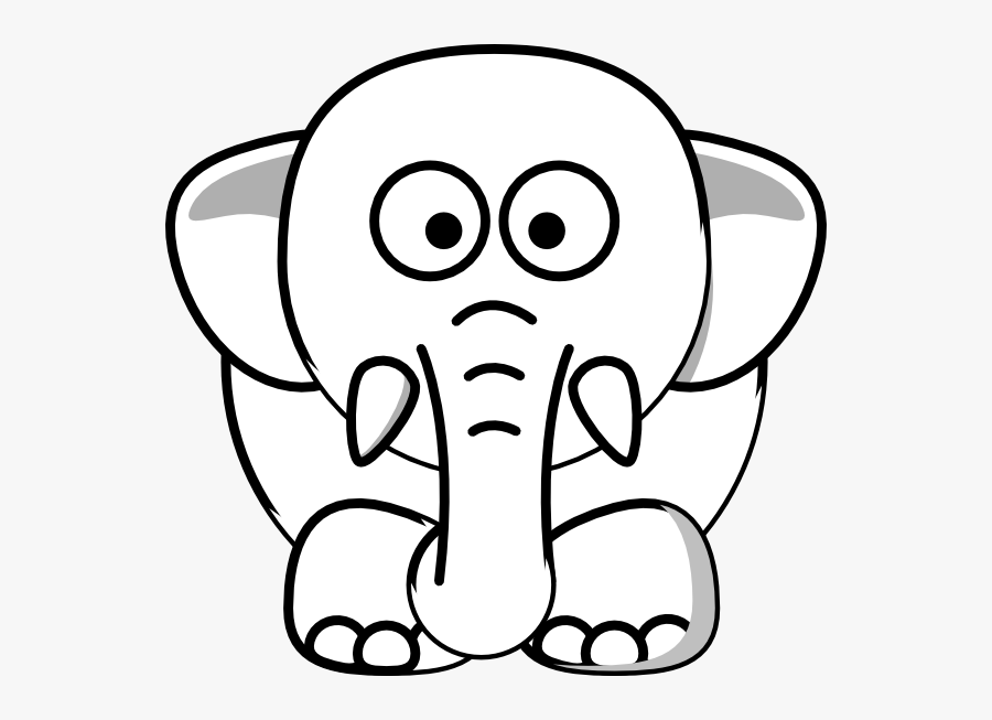 Transparent Elephant Clipart Outline - Elephant Clipart Black Background, Transparent Clipart