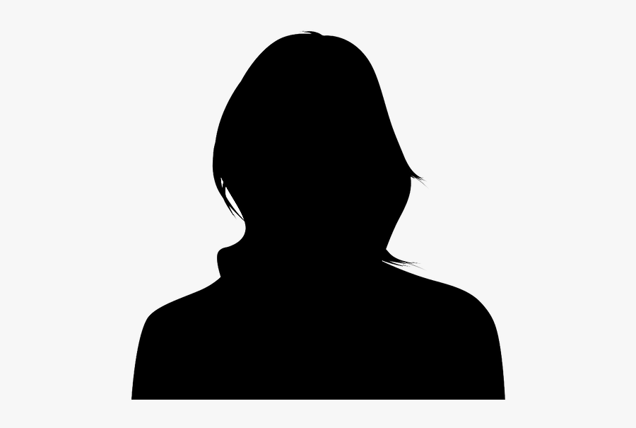 Woman Silhouette Face Front, Transparent Clipart