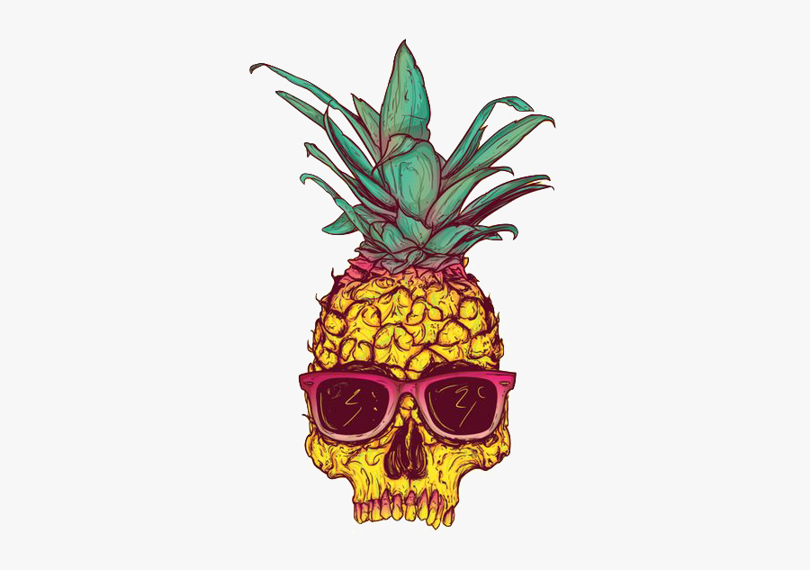 Skull Calavera Creative Tropical Fruit Pineapple Drawing - Skull Pineapple, Transparent Clipart