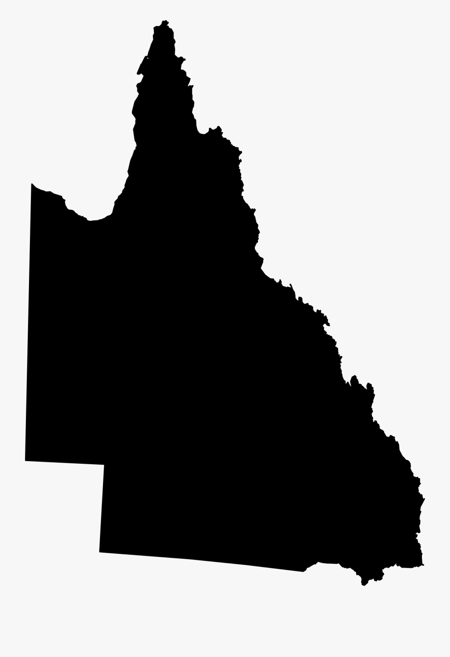 Queensland-black - Australia Silhouette, Transparent Clipart