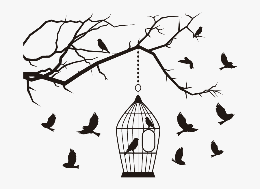 Birdcage Lovebird Clip Art - Bird Cage Sketch, Transparent Clipart
