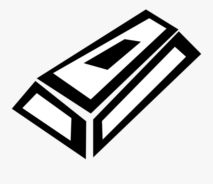 Vector Illustration Of Precious Metal Gold Bar, Gold, Transparent Clipart