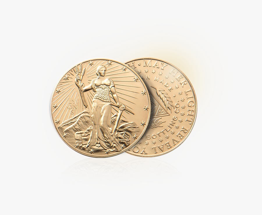 The Gold Bar Whiskey - Gold Bar Liquor Real Gold Coin, Transparent Clipart