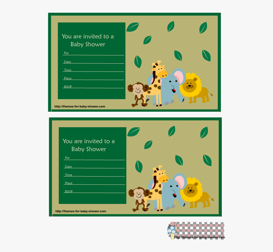 Baby Shower Invitations - Invitaciones De Cumpleaños De Safari Para Imprimir, Transparent Clipart