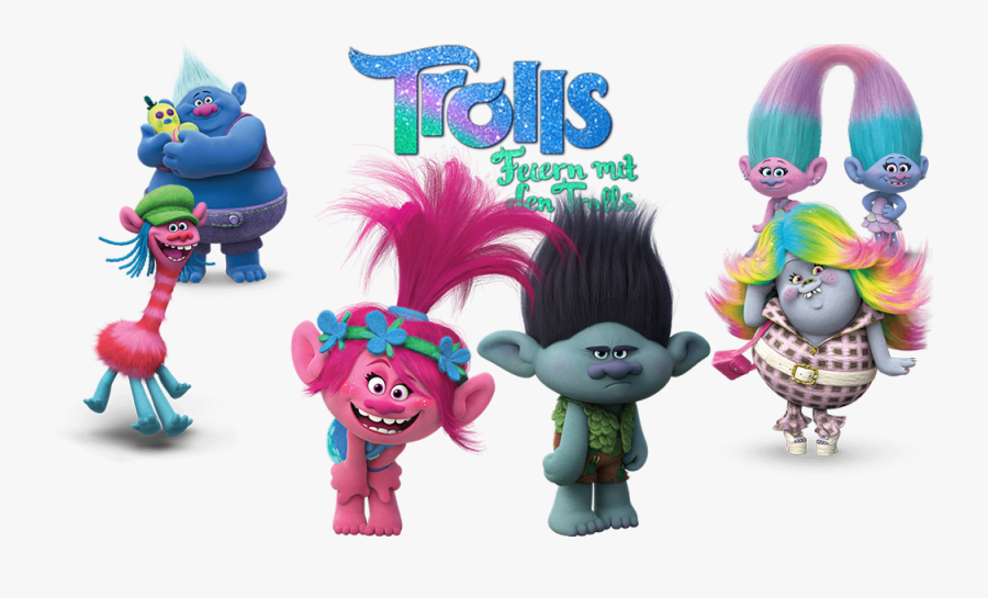 Transparent Trolls Movie Characters Png - Trolls Holiday Trolls, Transparent Clipart