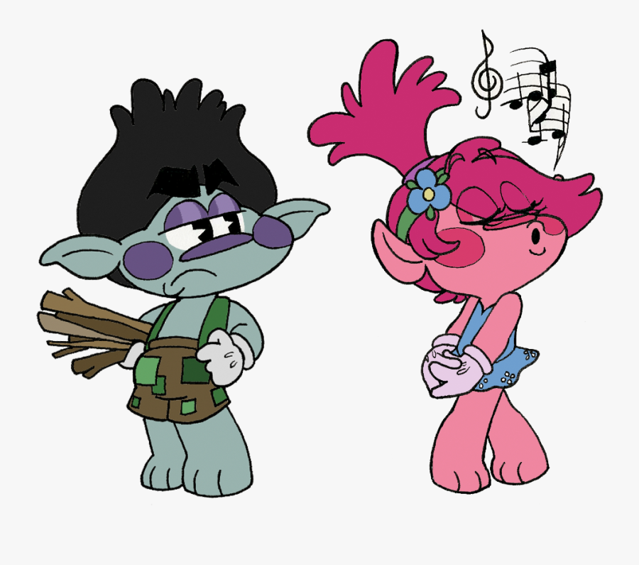 Happie Harmonies Branch And Poppy Sticker - Cartoon, Transparent Clipart