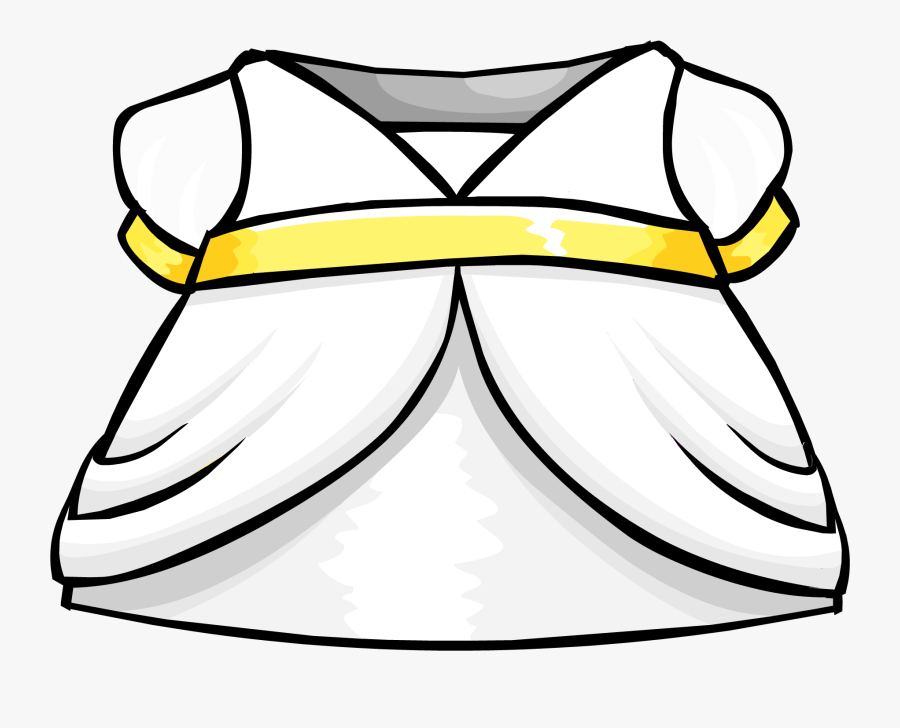 Snow Fairy Dress Clothing Icon Id 4123 - Club Penguin White Dress, Transparent Clipart