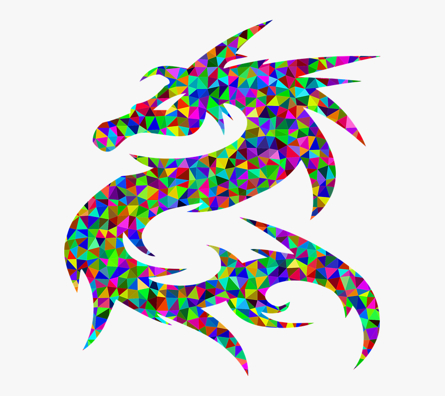 Dragon Every Hue - Transparent Dragon Symbol Png, Transparent Clipart