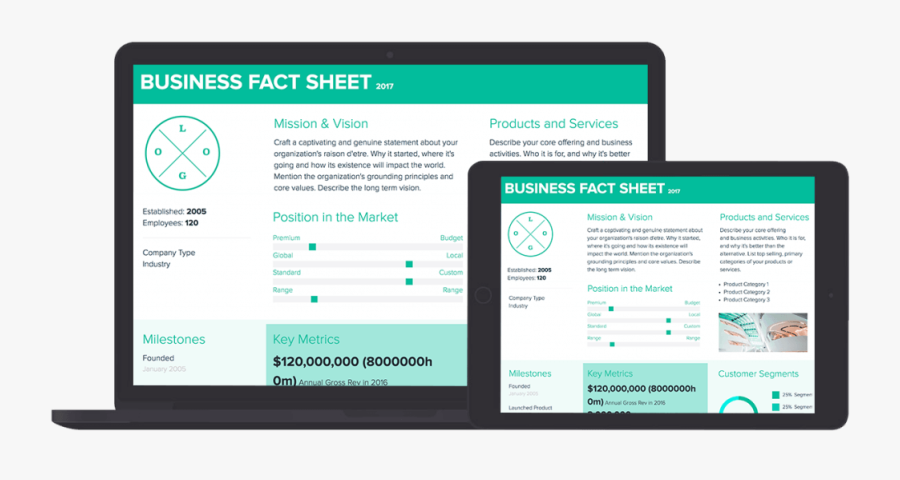 Clip Art Company Overview Template - Business Fact Sheet Examples, Transparent Clipart
