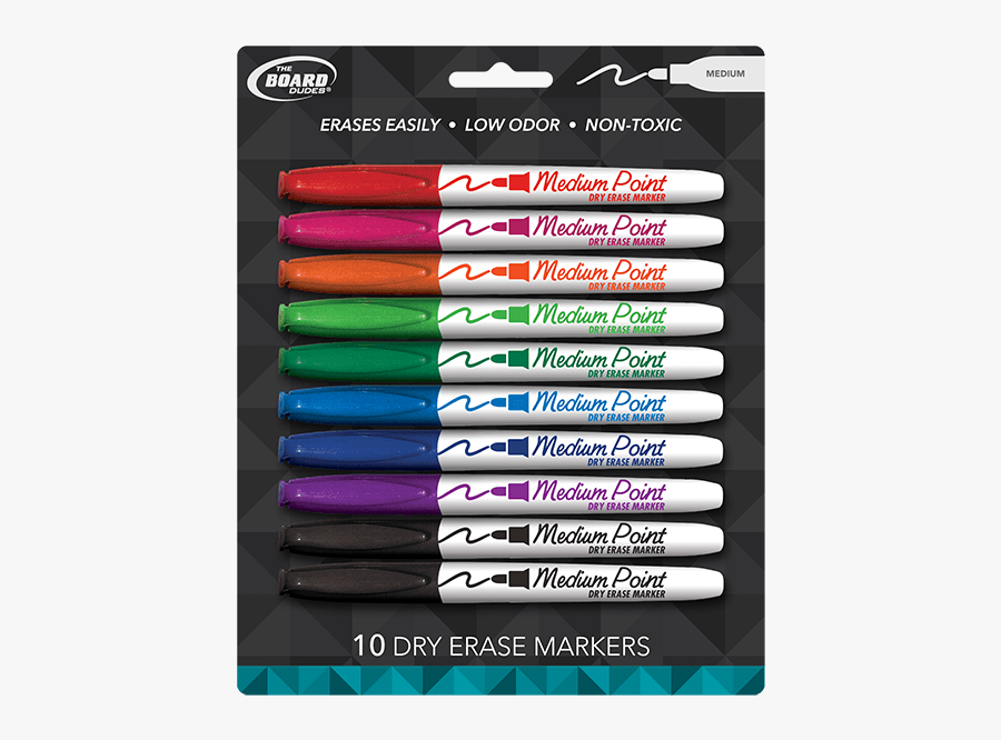 Clip Art Medium Point Dry - Board Dudes Dry Erase Markers Washable, Transparent Clipart