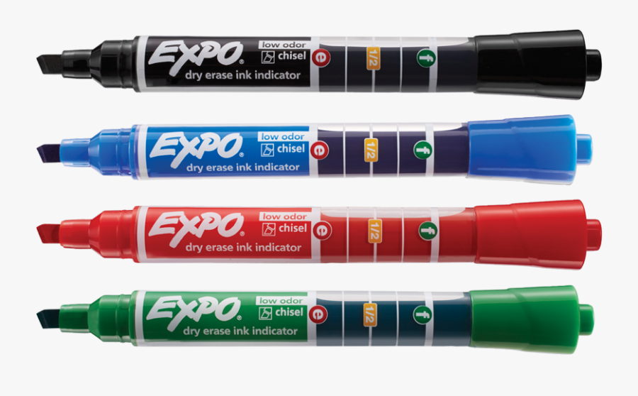 Expo Dry Erase Markers With Ink Indicator - Cylinder, Transparent Clipart