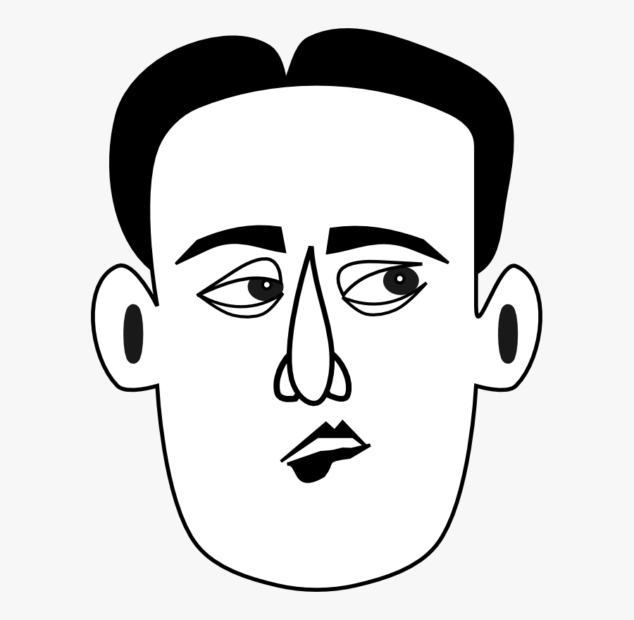Small Mouth Clipart - Sad Man Face Clipart, Transparent Clipart
