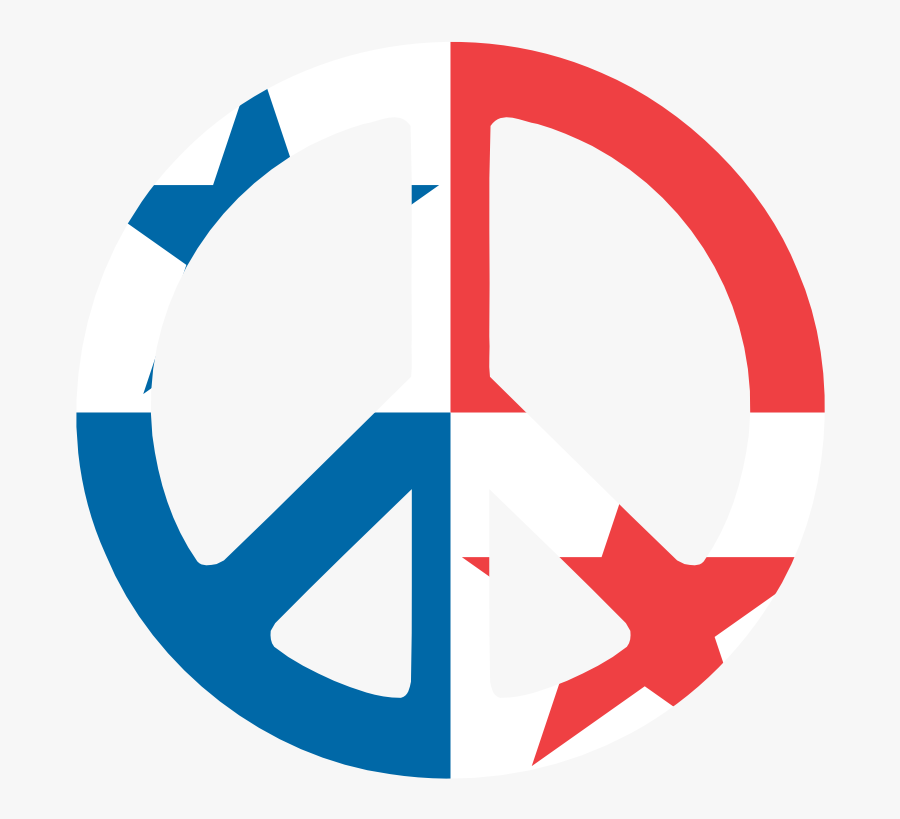Panama Peace Symbol Flag 3 Twee Peacesymbol - Flag, Transparent Clipart