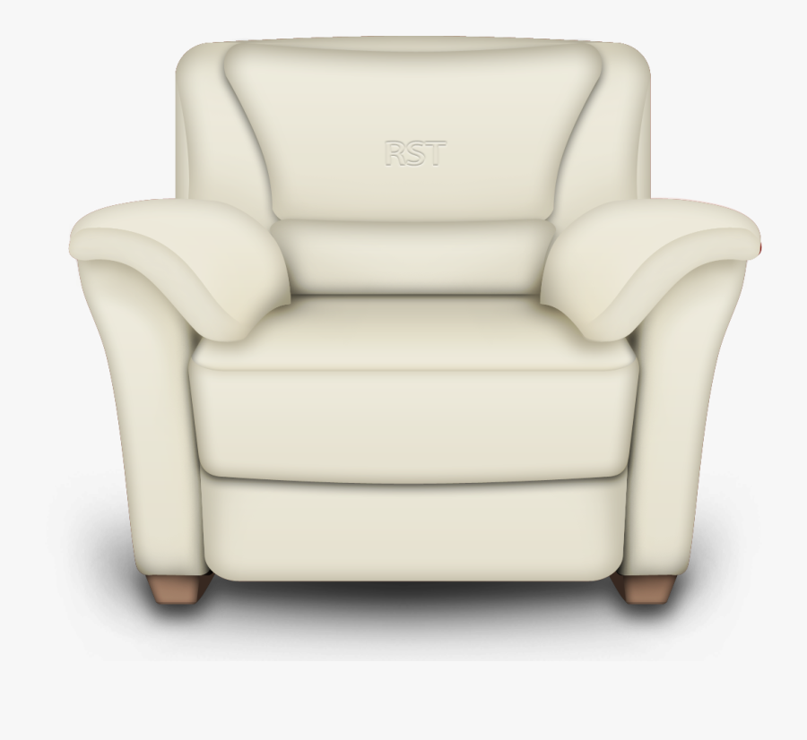 Transparent Recliner Chair Clipart - White Leather Chair Png, Transparent Clipart