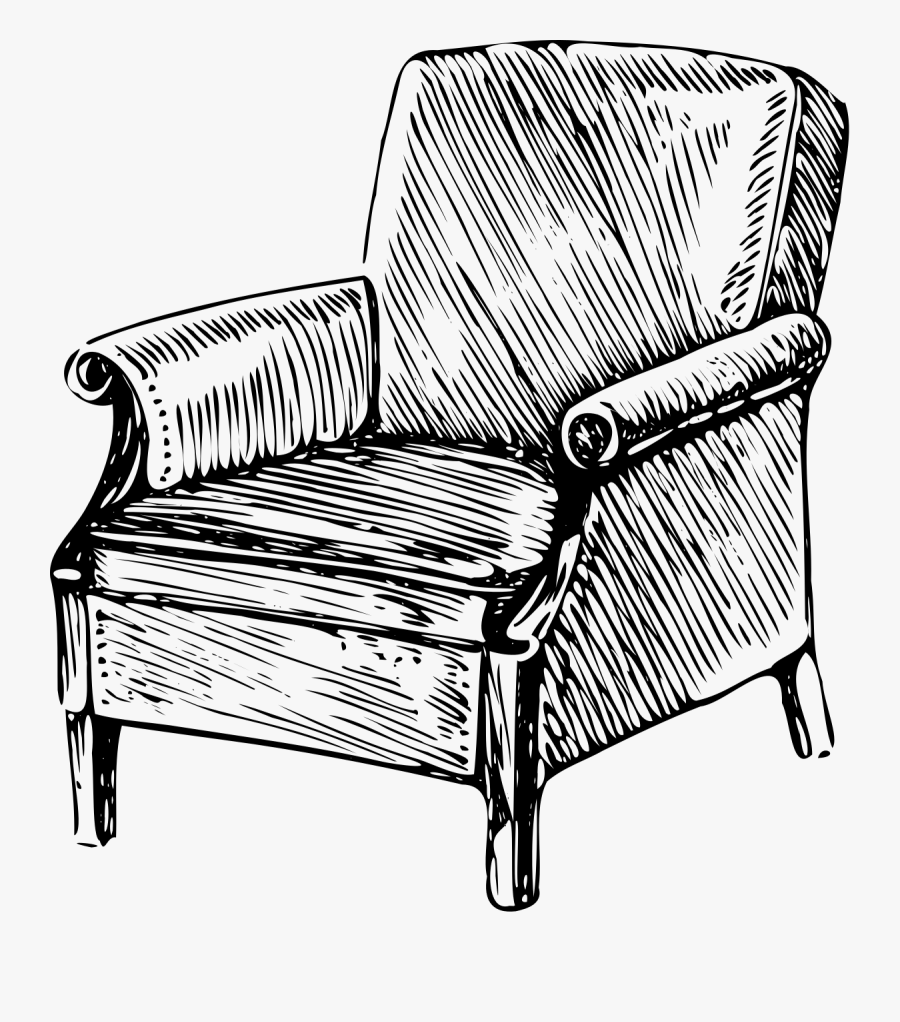 Transparent Patio Furniture Clipart - Old Armchair Clipart, Transparent Clipart