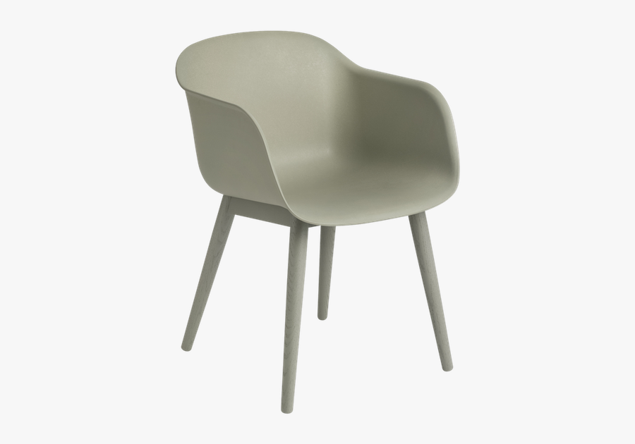 Clip Art Transparent Transparent Chairs Master - Muuto Fiber Armchair Wood Base, Transparent Clipart