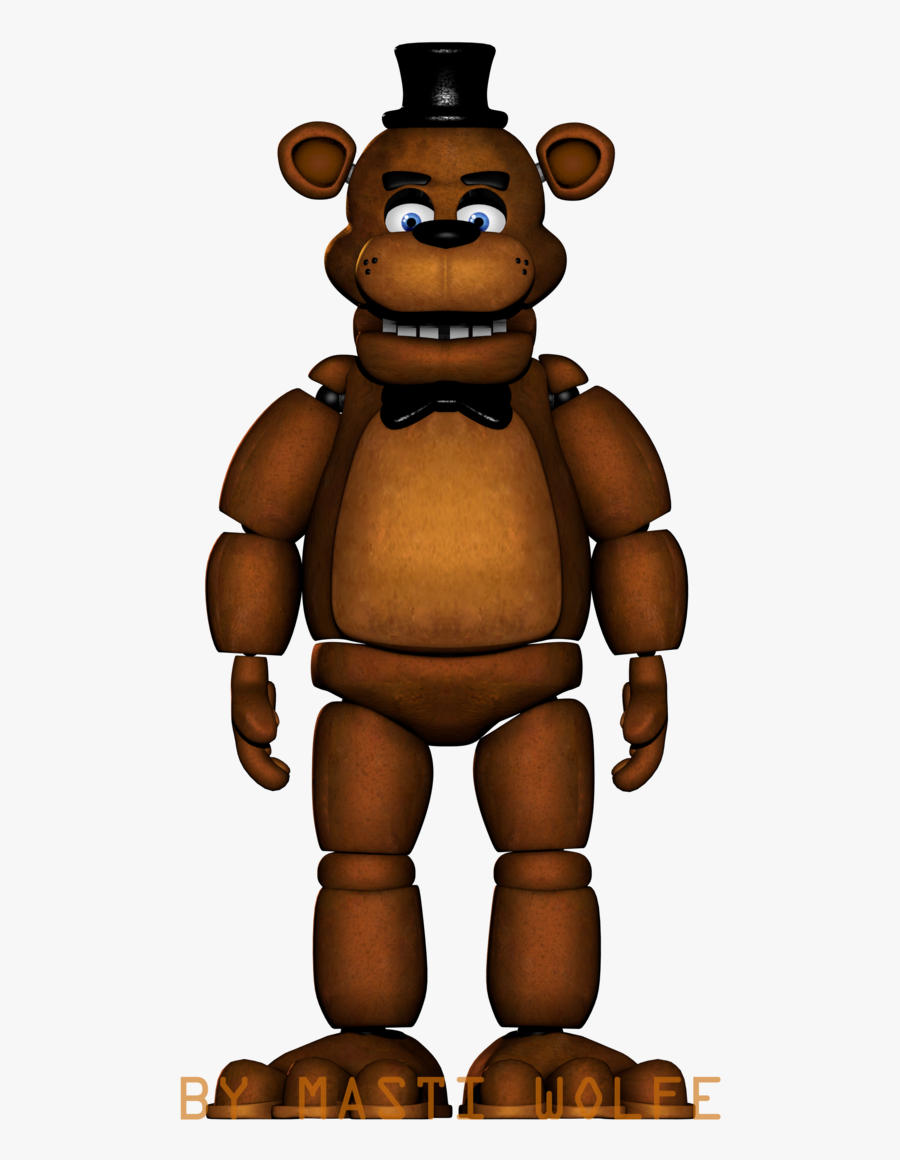 Cartoon,clip Art,fictional Character,animal Figure - Fnaf 1 Freddy Model, Transparent Clipart