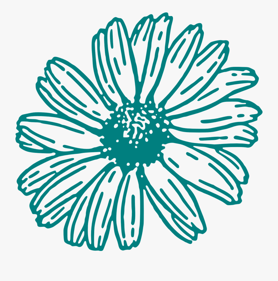 Teal Flower Clipart Transparent, Transparent Clipart