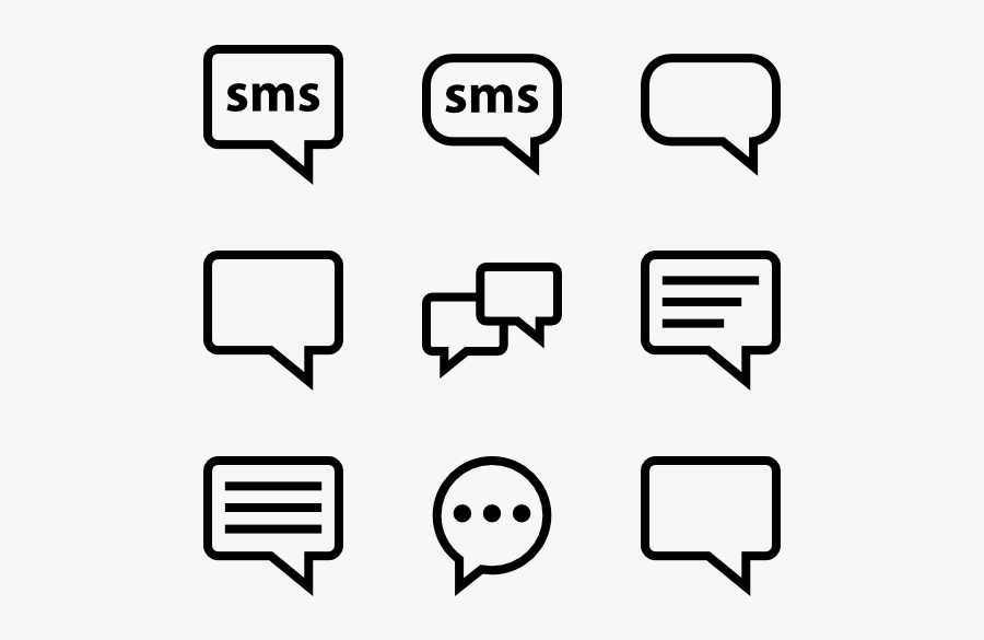 744 Free Vector Icons - Picto Sms, Transparent Clipart