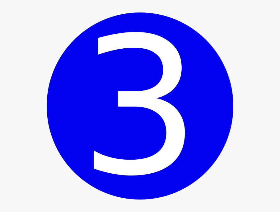 How Many Nights You Will Survive In Fnaf 3 - Number 3 In Blue, Transparent Clipart