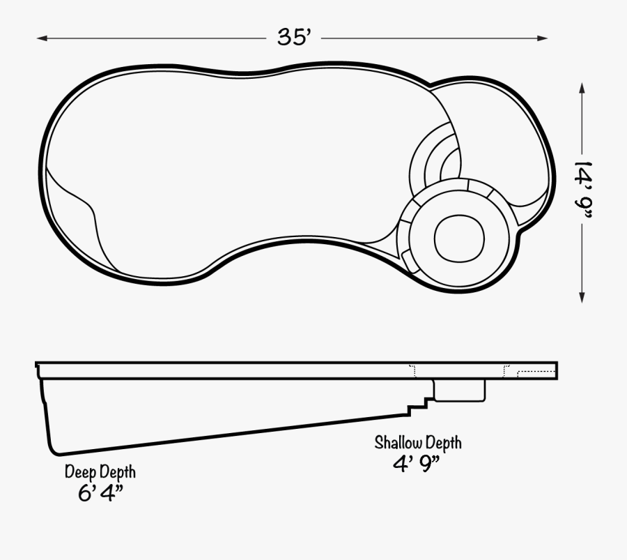 The Allure Leisure Pools Usa - Line Art, Transparent Clipart
