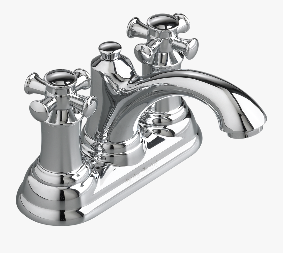 Portsmouth 2 Handle 4 Inch Centerset Bathroom Faucet - Single Hole Faucet Cross Handle, Transparent Clipart