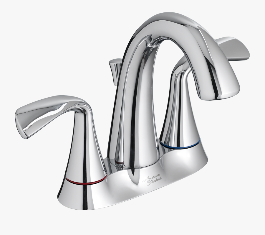 Fluent Two Handle Centerset Bathroom Faucet With Red/blue - Red And Blue Sink Handle, Transparent Clipart