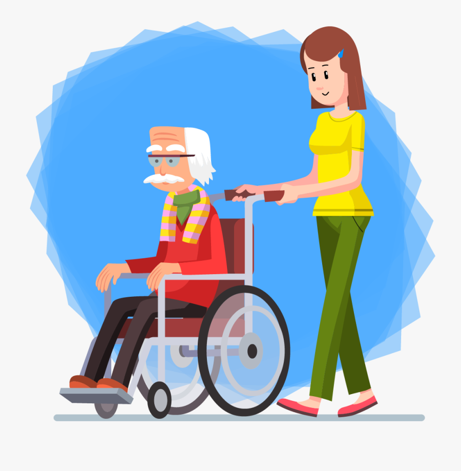 Grandfather Clipart Drawing - Idoso Cadeirante Png, Transparent Clipart